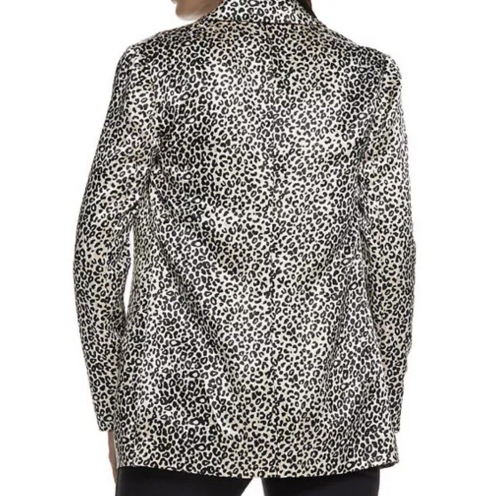 Nine West/ Leopard print polyester blazer/X-Small/gold and black/ - Picture 2 of 16